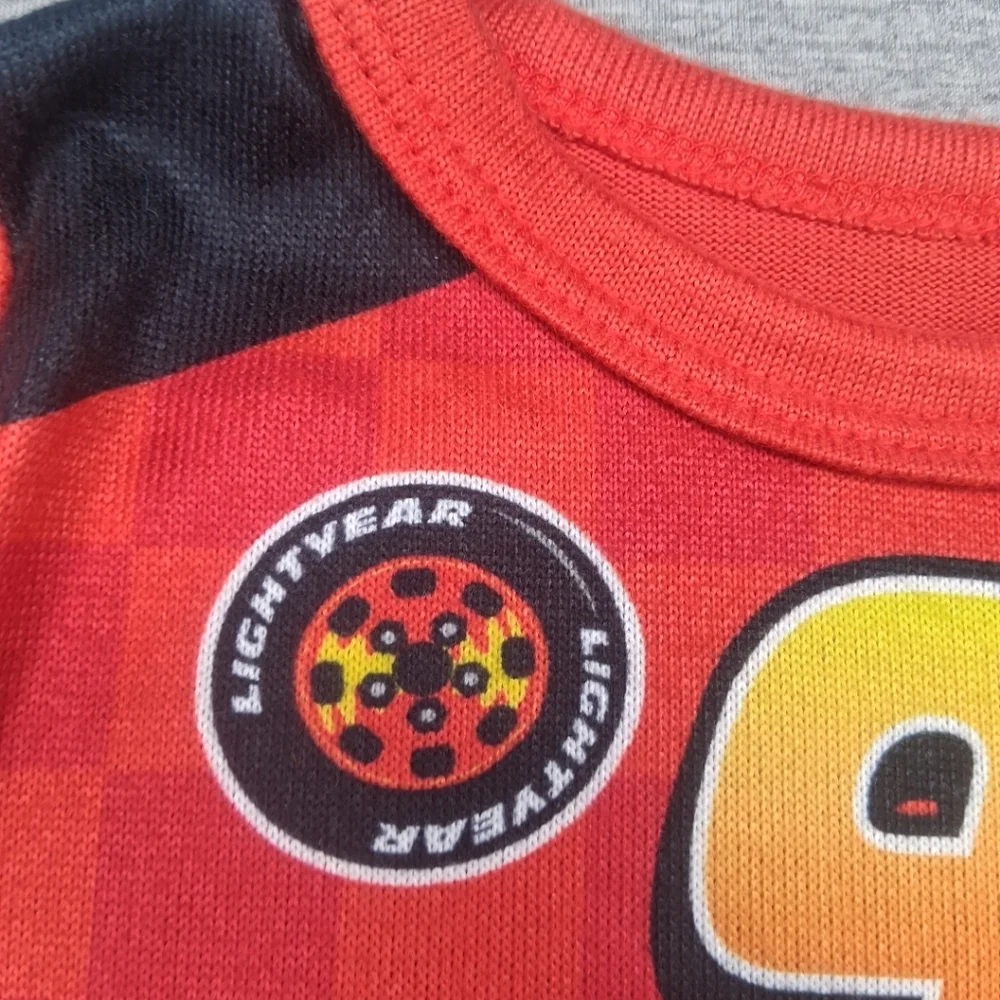 Disney Pixar Cars Lightning McQueen Pajama Set Toddler Red Stretchy 3T